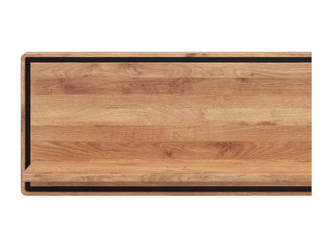 Wandboard Hängeregal mit Hirnholz Applikation 140 cm breit