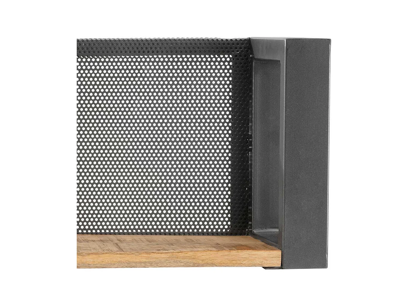 Factory Wandregal aus Recyclingholz Mangobaum Metall