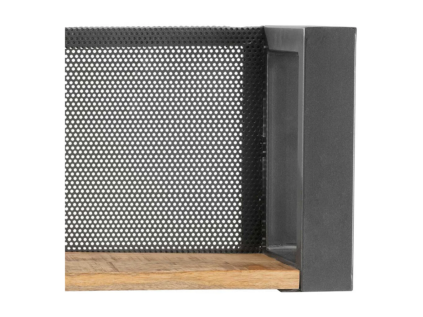 Factory Wandregal aus Recyclingholz Mangobaum Metall