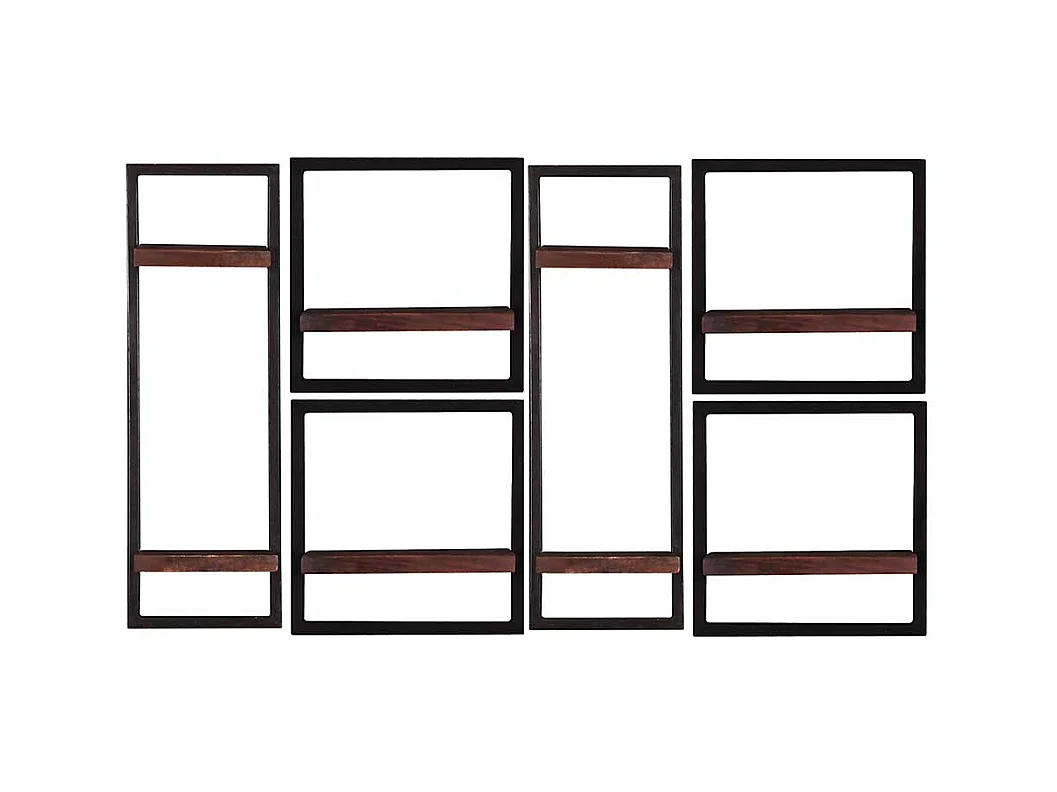 Wohnzimmerregale im Kolonialstil Wandmontage (sechsteilig)