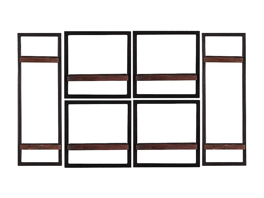 Wohnzimmerregale im Kolonialstil Wandmontage (sechsteilig)