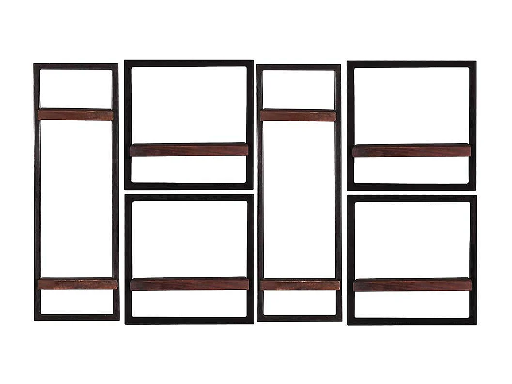 Wohnzimmerregale im Kolonialstil Wandmontage (sechsteilig)