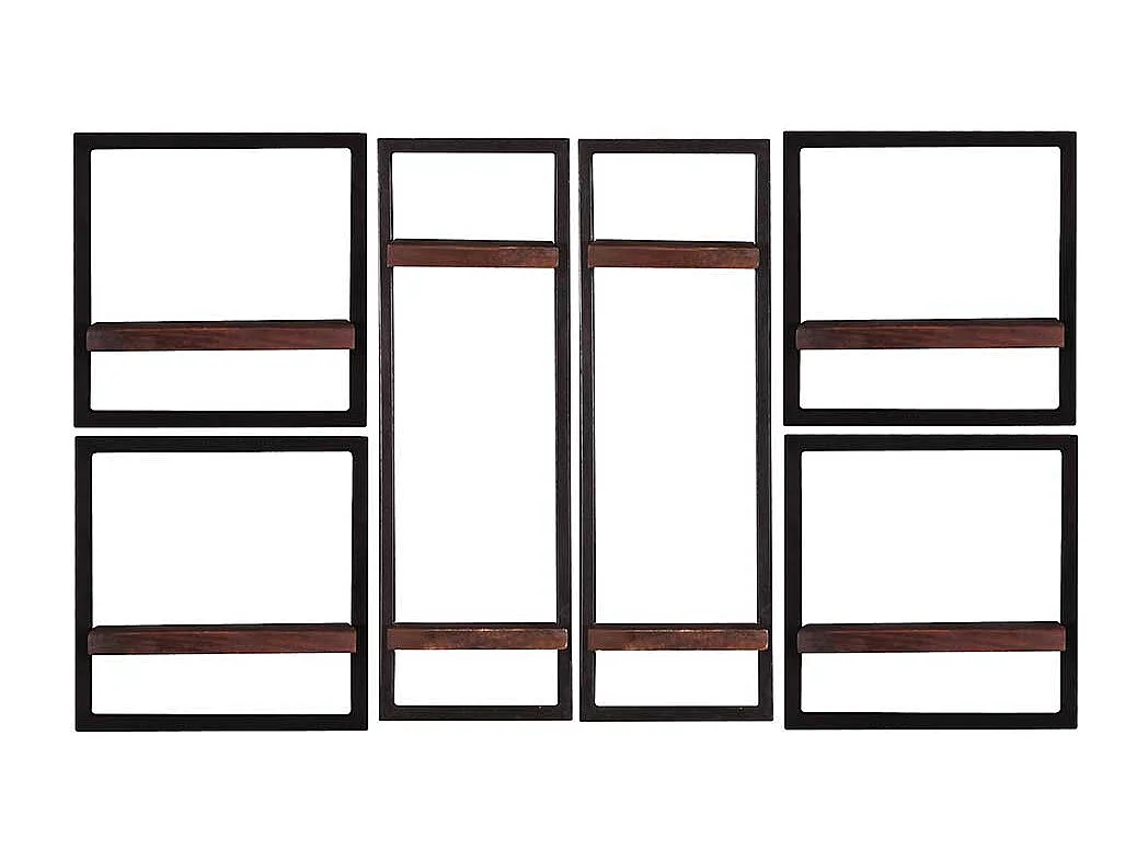 Wohnzimmerregale im Kolonialstil Wandmontage (sechsteilig)