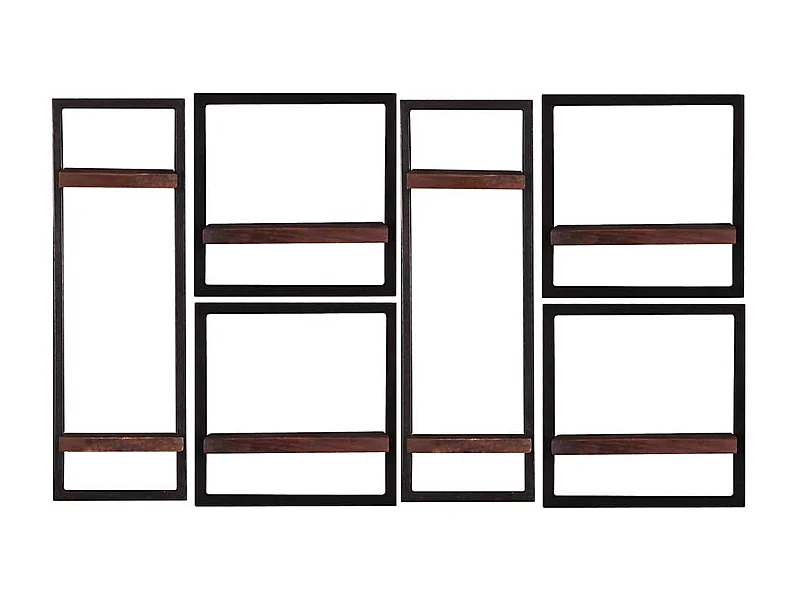 Wohnzimmerregale im Kolonialstil Wandmontage (sechsteilig)