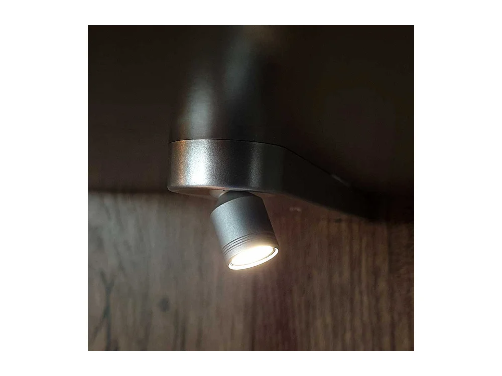 Design Wandregal in Eiche dunkel Optik und Dunkelgrau 35 cm breit