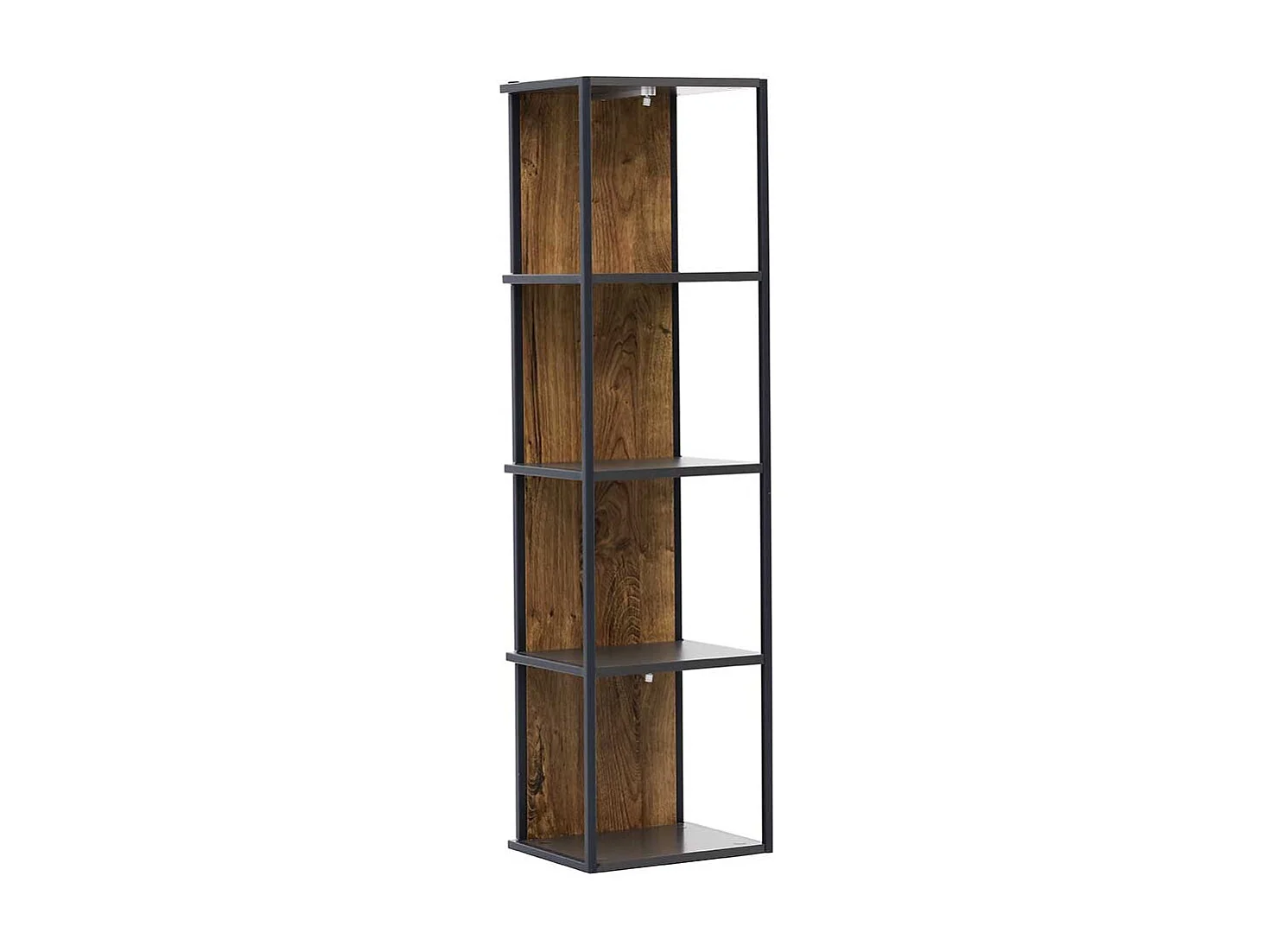 Design Wandregal in Eiche dunkel Optik und Dunkelgrau 35 cm breit