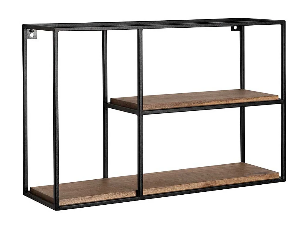 Wandboard Wand Regal aus Mangobaum Massivholz und Metall