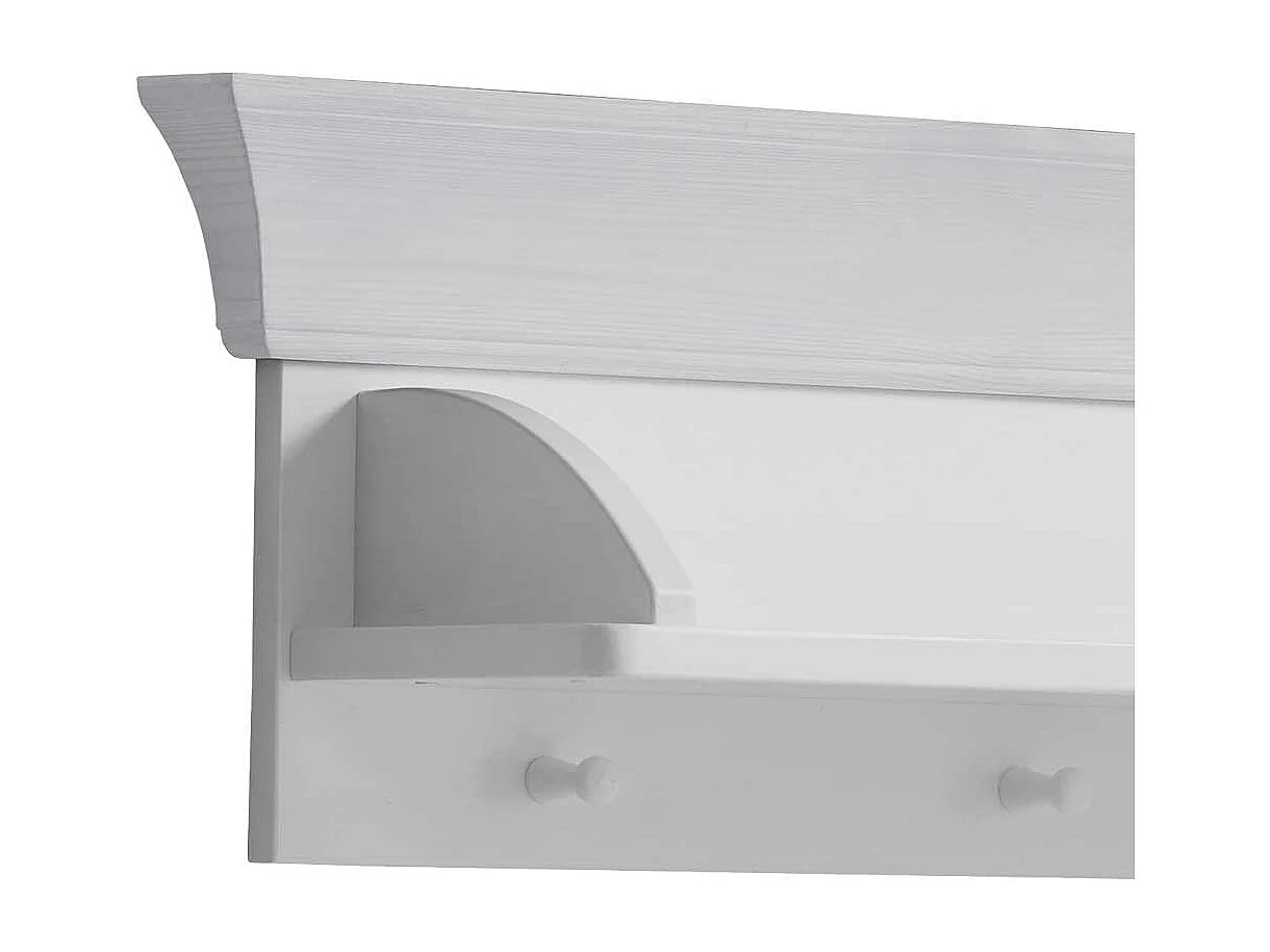 Wandhängeregal in Weiß Kiefer Massivholz