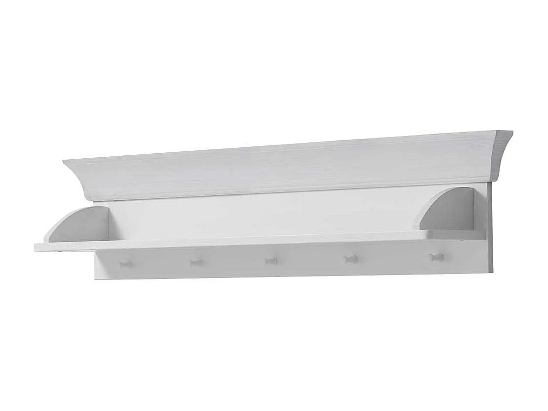 Wandhängeregal in Weiß Kiefer Massivholz