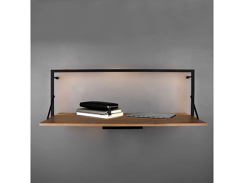 Beleuchtetes Wandboard 30 cm tief Metallgestell