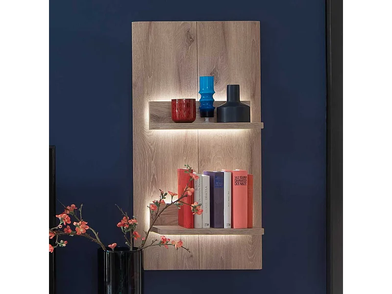 Wandregal in Wildeiche Holzoptik 50 cm breit