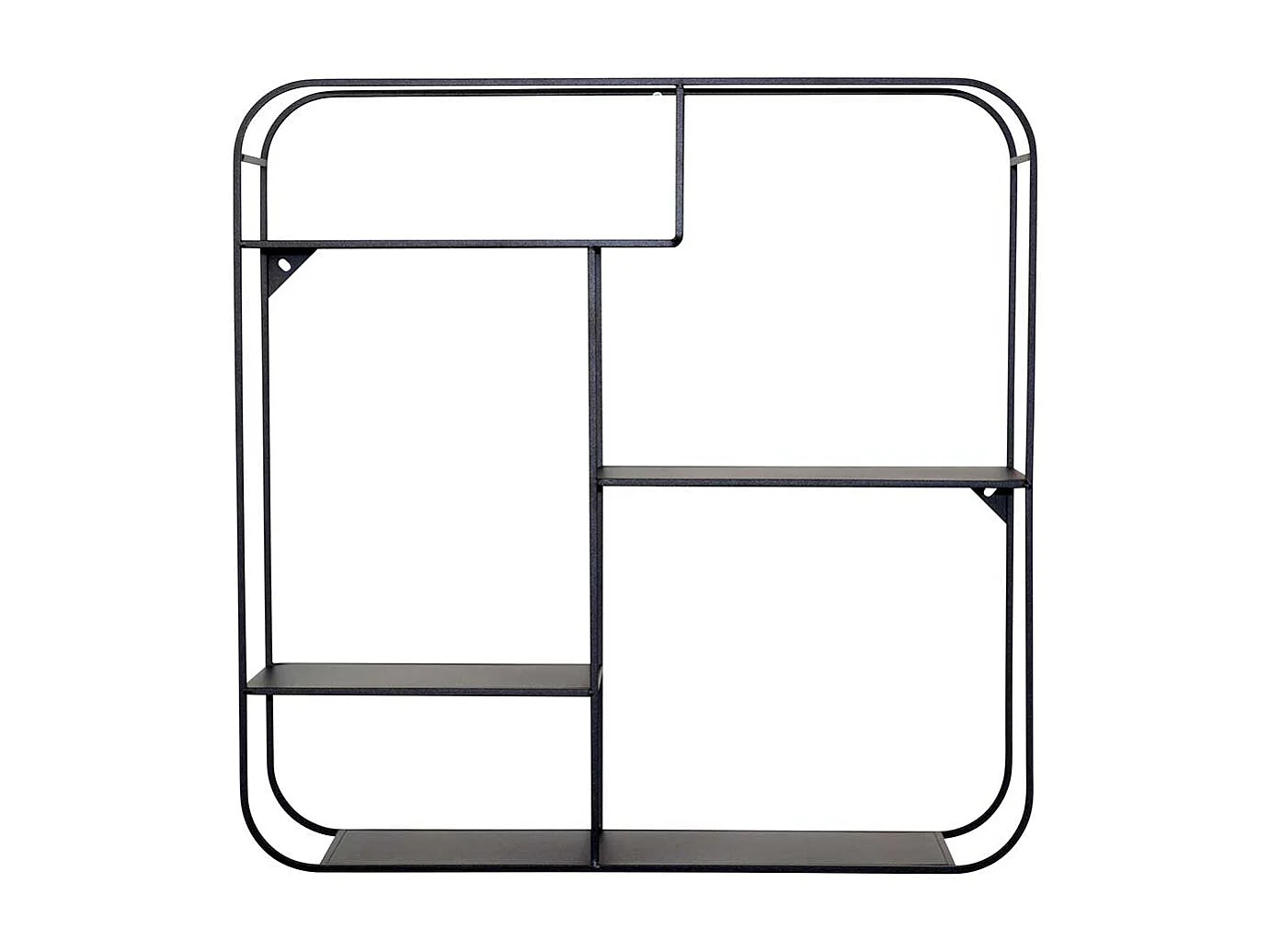 Deko Metallregal in Schwarz 5 Fächern