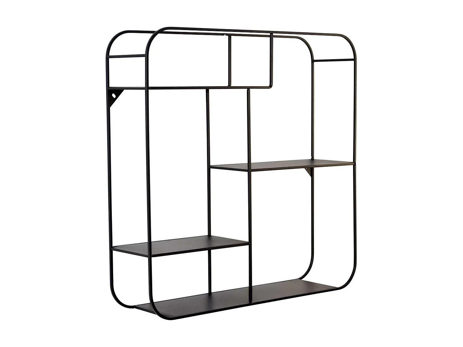 Deko Metallregal in Schwarz 5 Fächern