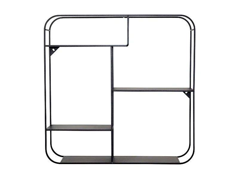 Deko Metallregal in Schwarz 5 Fächern