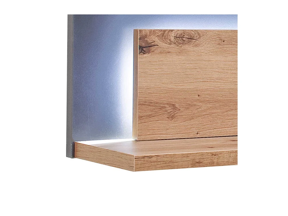 Wandregal in Eichefarben und Anthrazit modern