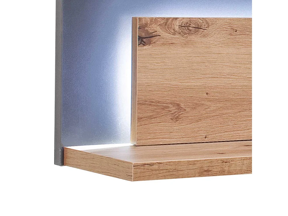 Wandregal in Eichefarben und Anthrazit modern