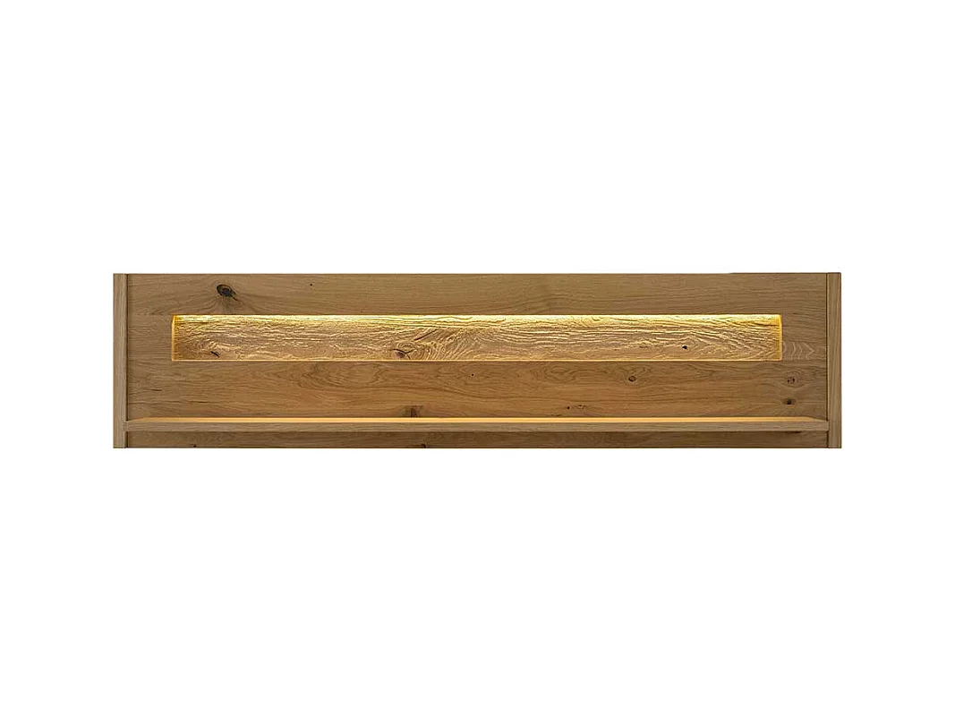 Hochwertiges Wandboard aus Wildeiche Massivholz 156 cm breit