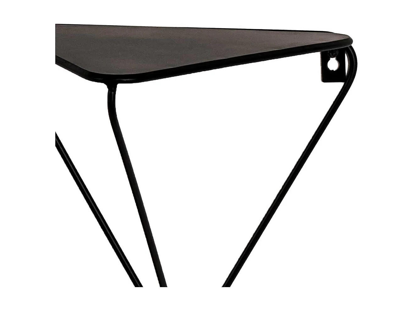 Dreieck Regale aus Metall Schwarz lackiert (2er Set)