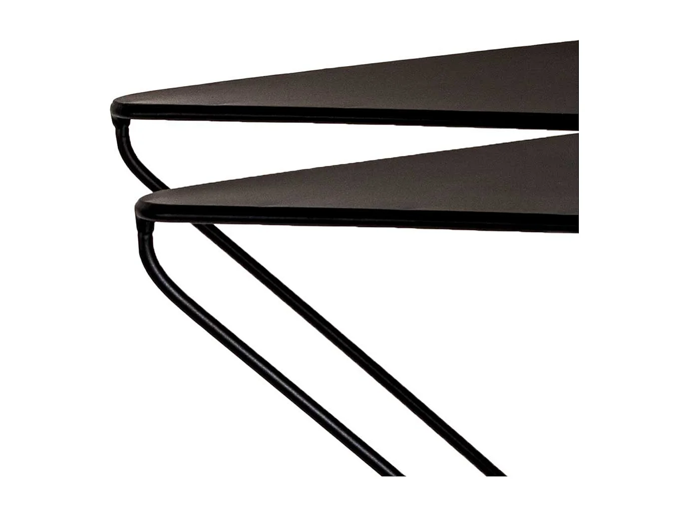 Dreieck Regale aus Metall Schwarz lackiert (2er Set)