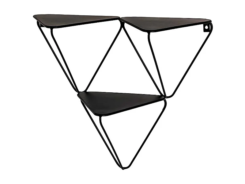 Dreieck Regale aus Metall Schwarz lackiert (2er Set)