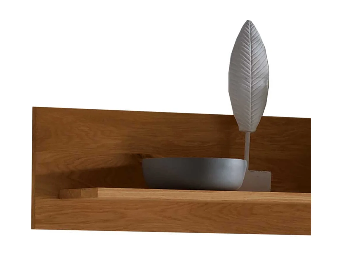 Wildeiche Wandboard aus Massivholz 155 cm breit