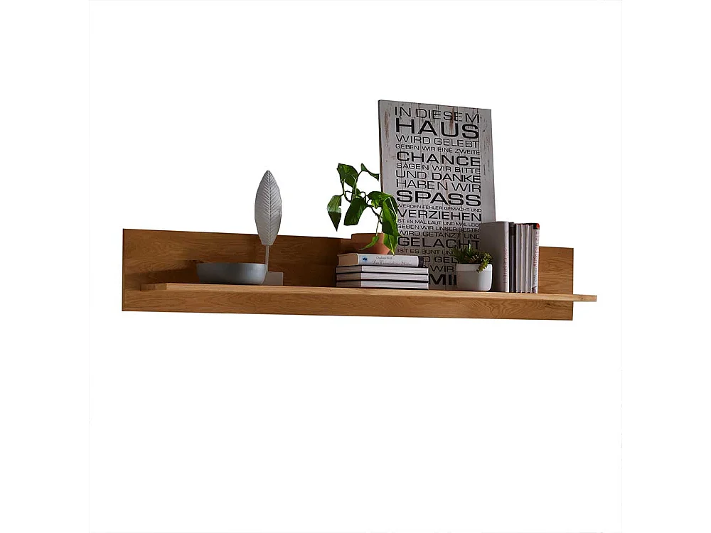 Wildeiche Wandboard aus Massivholz 155 cm breit