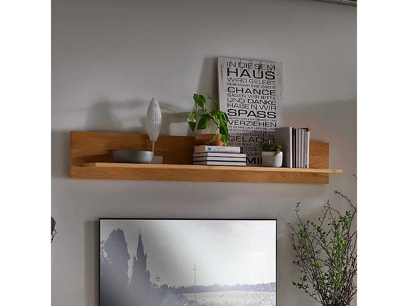 Wildeiche Wandboard aus Massivholz 155 cm breit