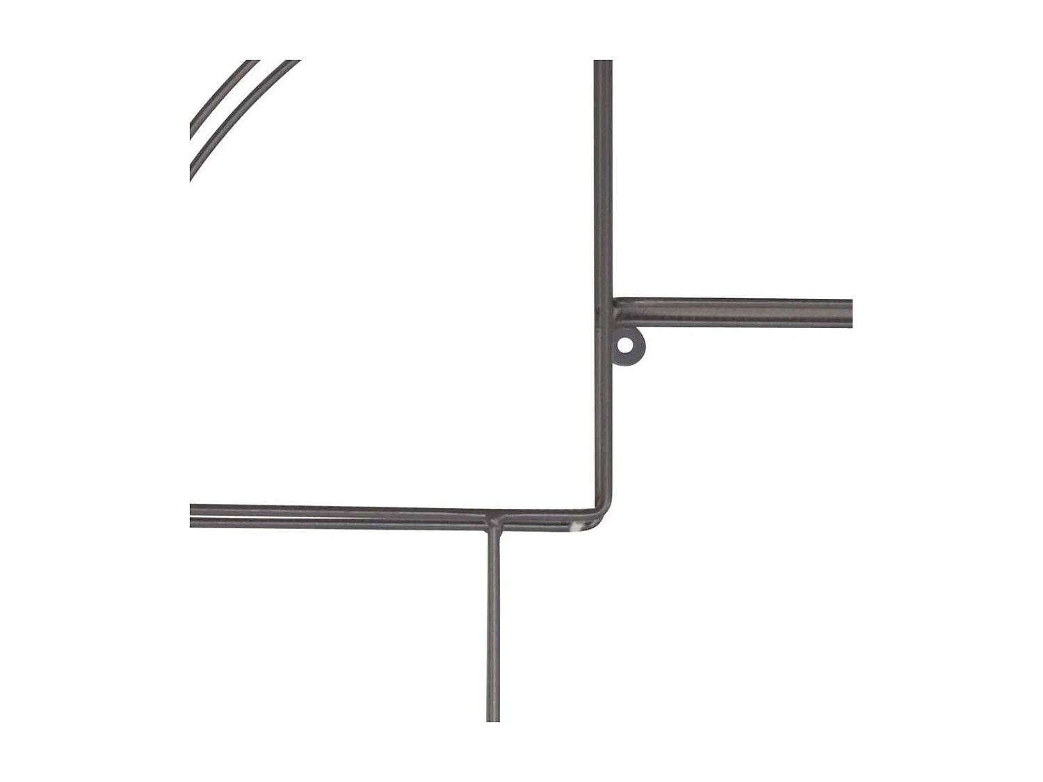 Rundes Hängeregal aus Metall Grau pulverbeschichtet