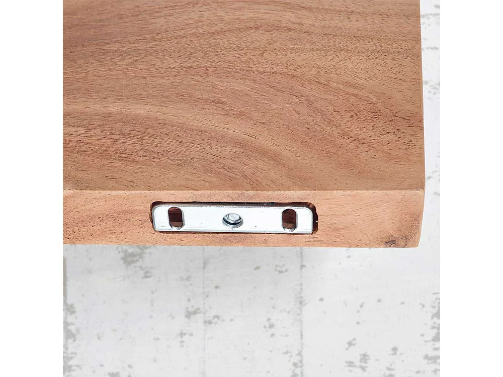 Baumkanten Wandboard aus Akazie Massivholz 26 cm tief