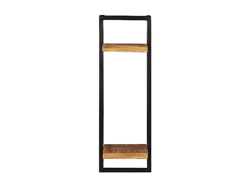 Rustikales Wandregal im Landhausstil Massivholz und Metall