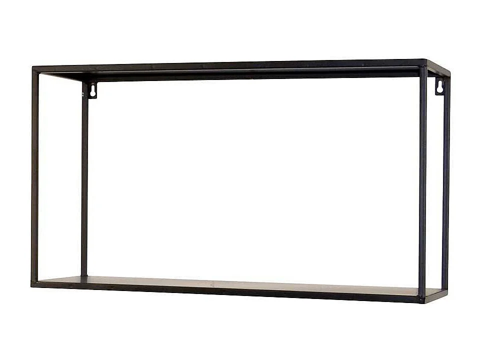 Metallregal Set in Schwarz modernem Design (zweiteilig)