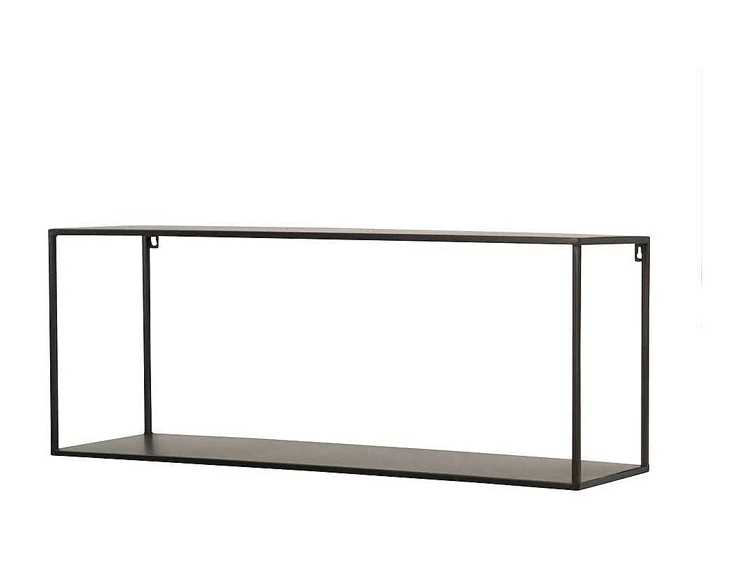 Metallregal Set in Schwarz modernem Design (zweiteilig)