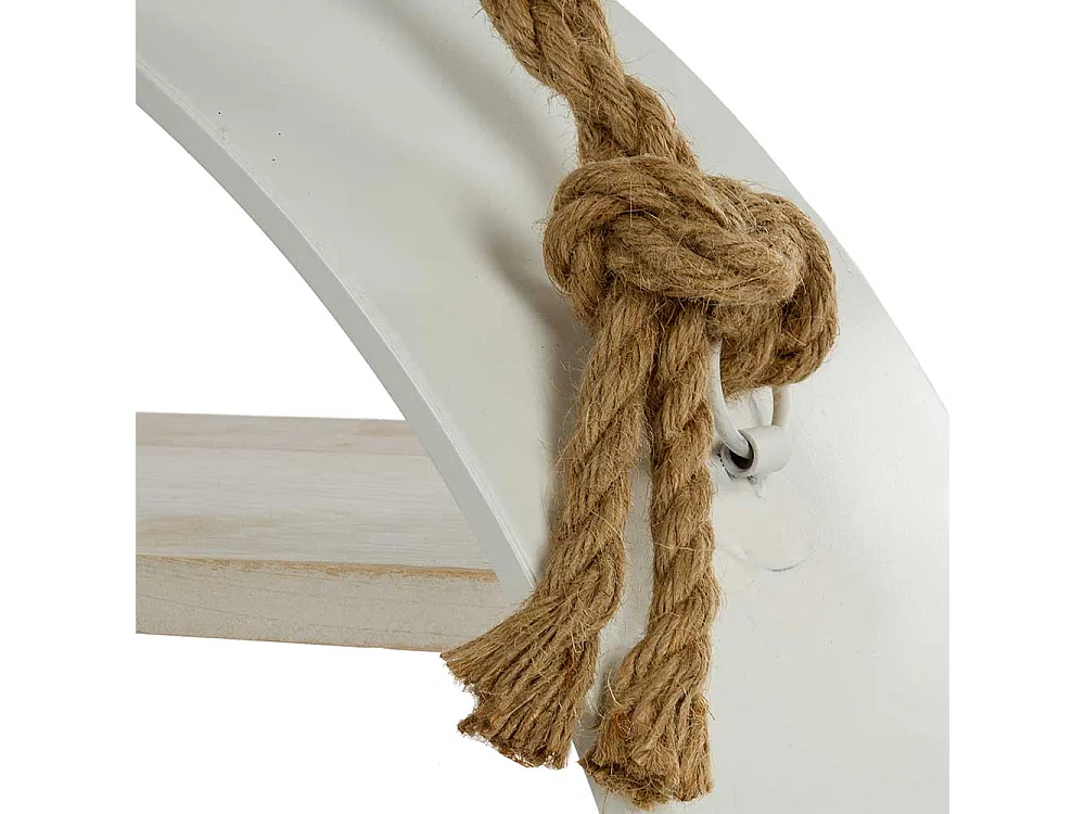 Hängeregal rund in Antikweiß modernem Design