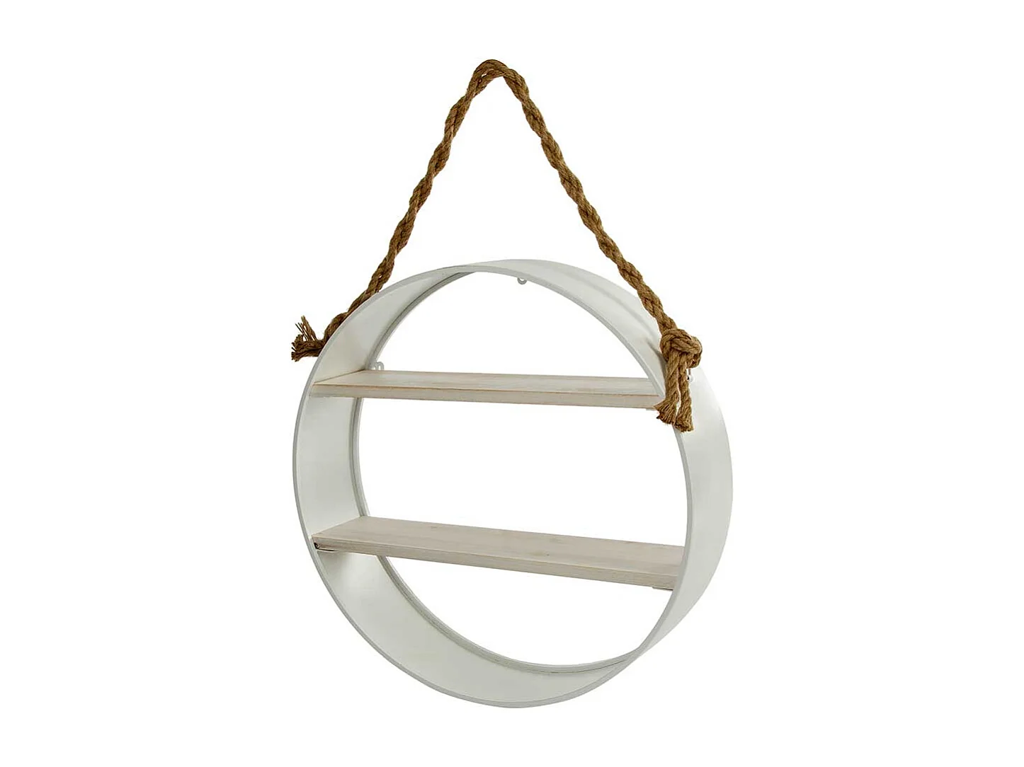 Hängeregal rund in Antikweiß modernem Design