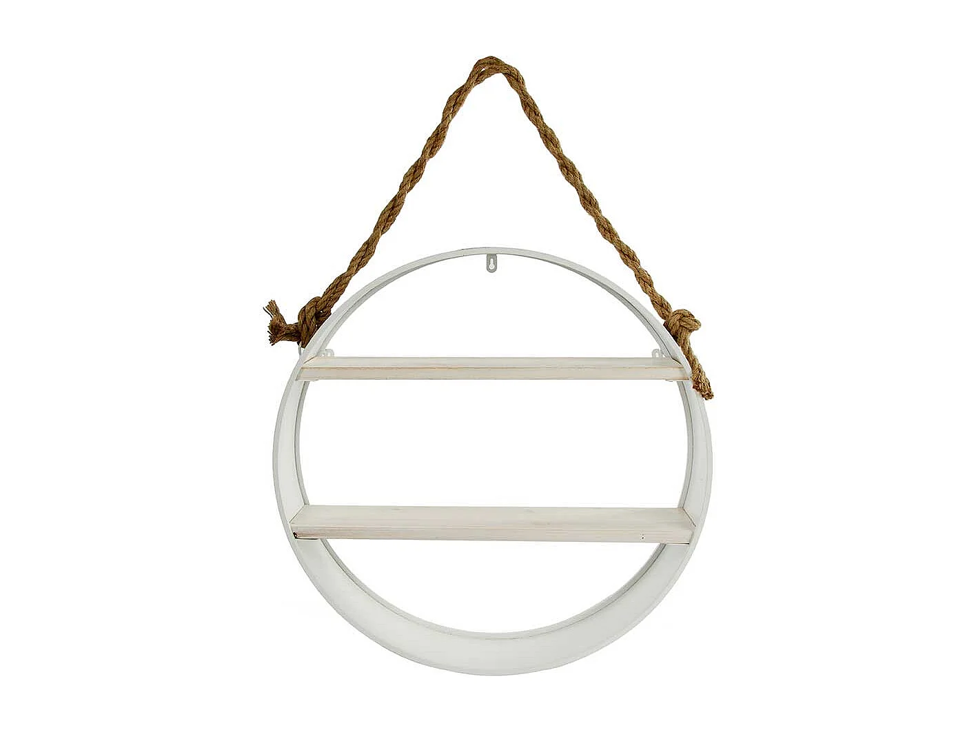 Hängeregal rund in Antikweiß modernem Design