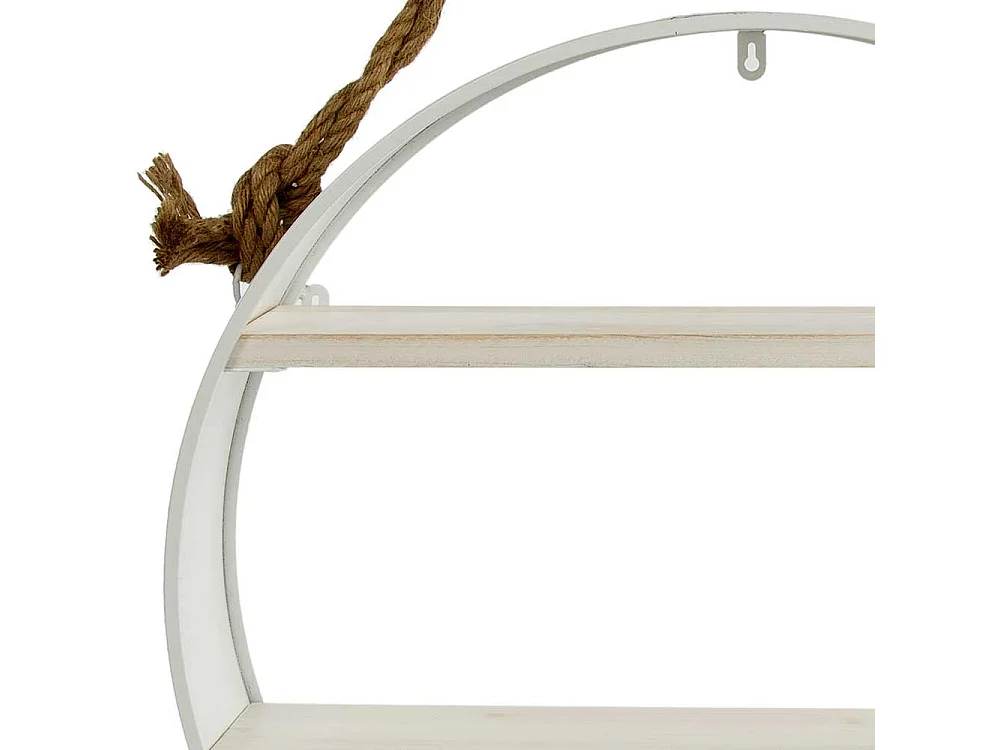 Hängeregal rund in Antikweiß modernem Design