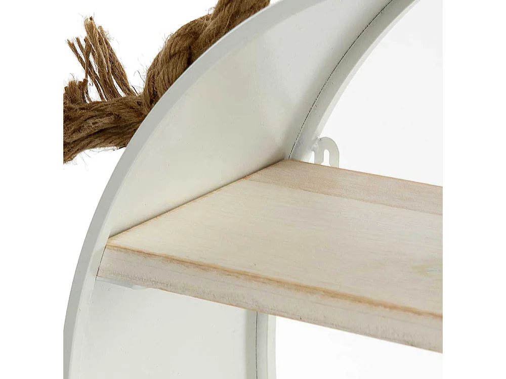 Hängeregal rund in Antikweiß modernem Design