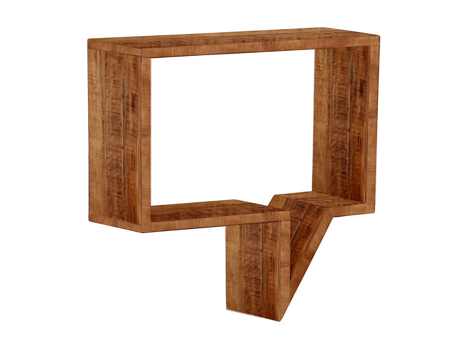 Hängeregal Set aus Mangobaum Massivholz lackiert (zweiteilig)