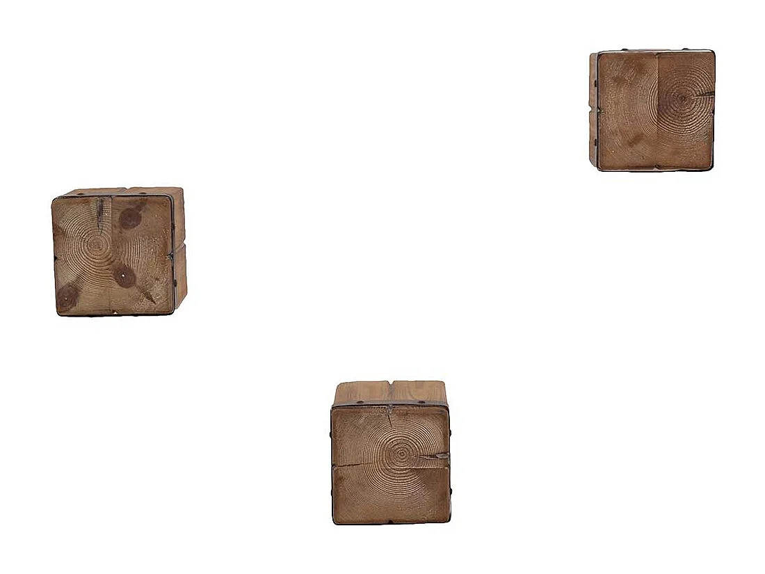 Wand Regal Set aus Tanne Massivholz rustikalen Landhausstil (dreiteilig)