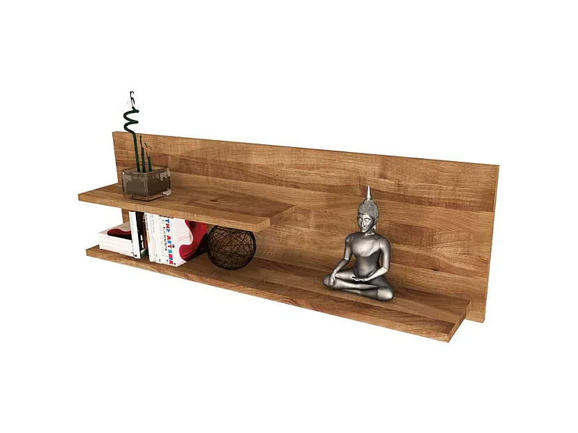 Wandregal aus Wildeiche Massivholz 100 cm