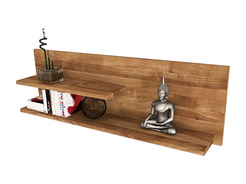 Wandregal aus Wildeiche Massivholz 100 cm