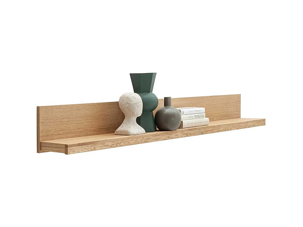 Wandregal Regal in Wildeichefarben mit Massivholz Oberfläche