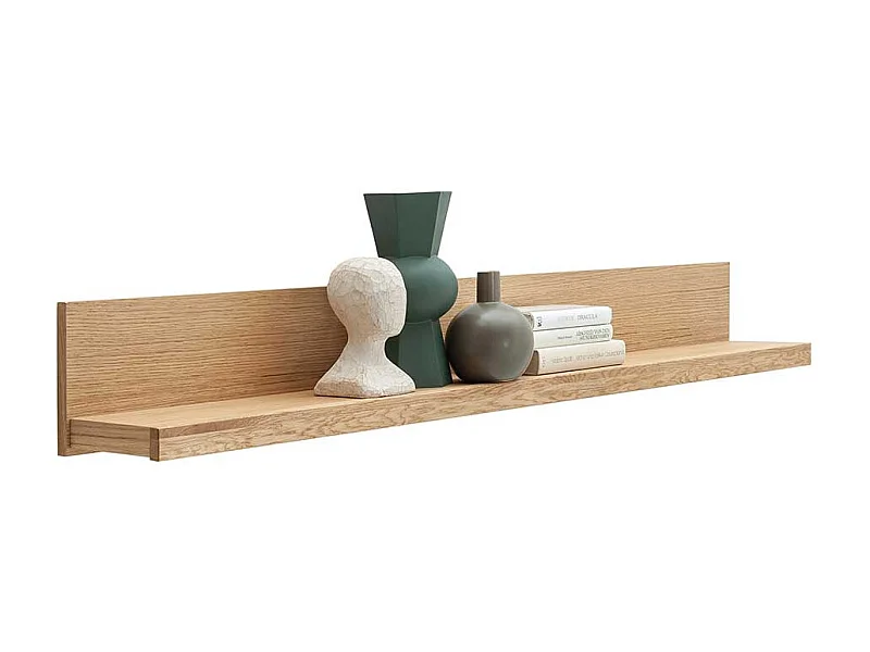 Wandregal Regal in Wildeichefarben mit Massivholz Oberfläche