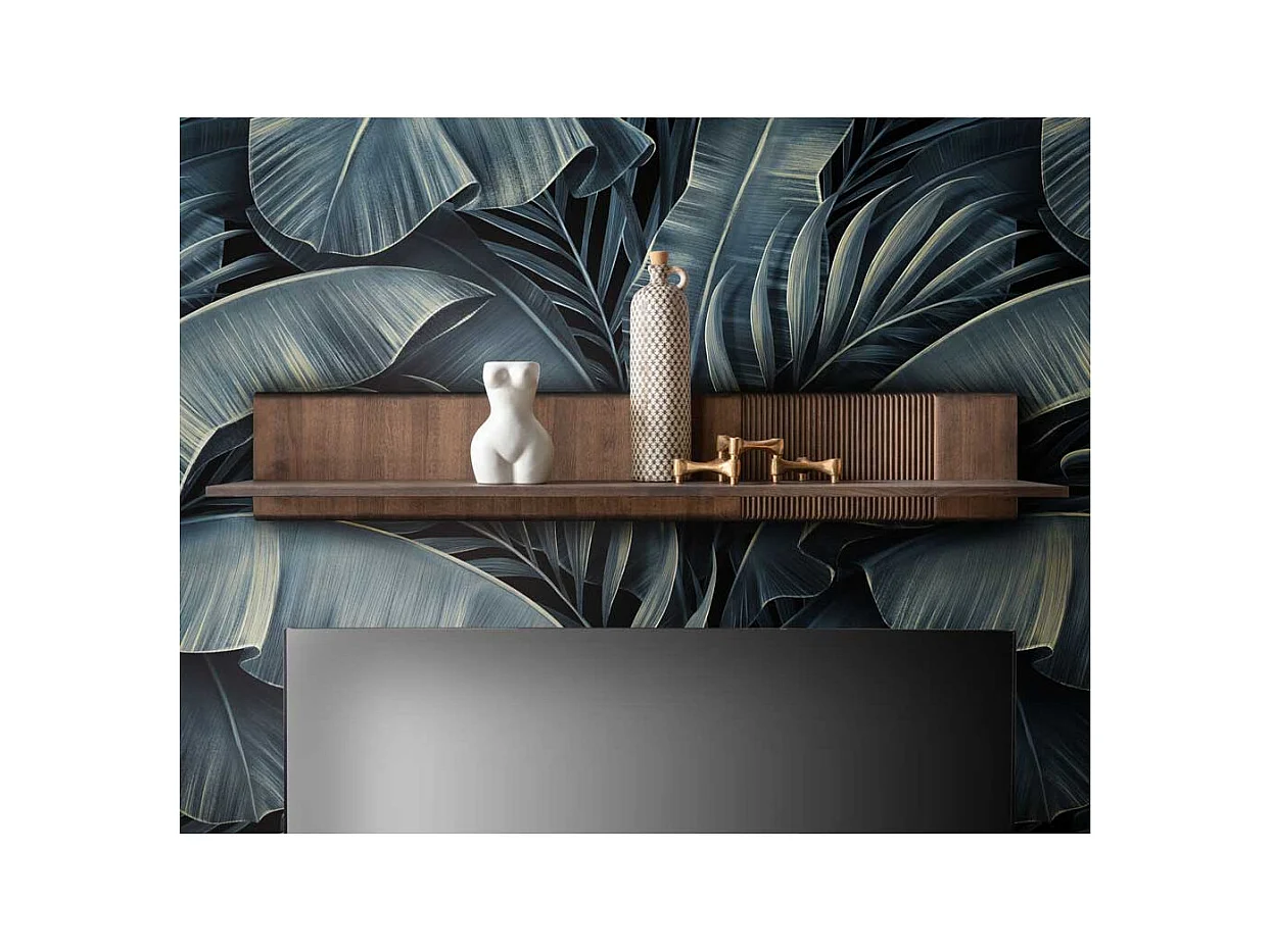 Massivholzregal Wohnzimmer in Kernbuche Braun 140 cm breit