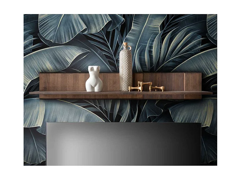 Massivholzregal Wohnzimmer in Kernbuche Braun 140 cm breit