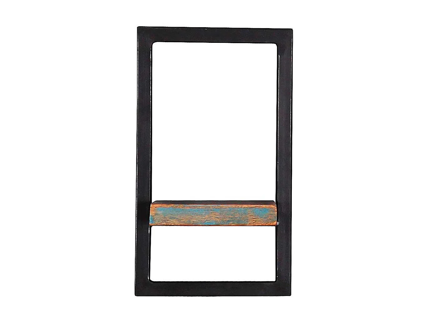 Shabby Chic Wandregal aus Recyclingholz Metall