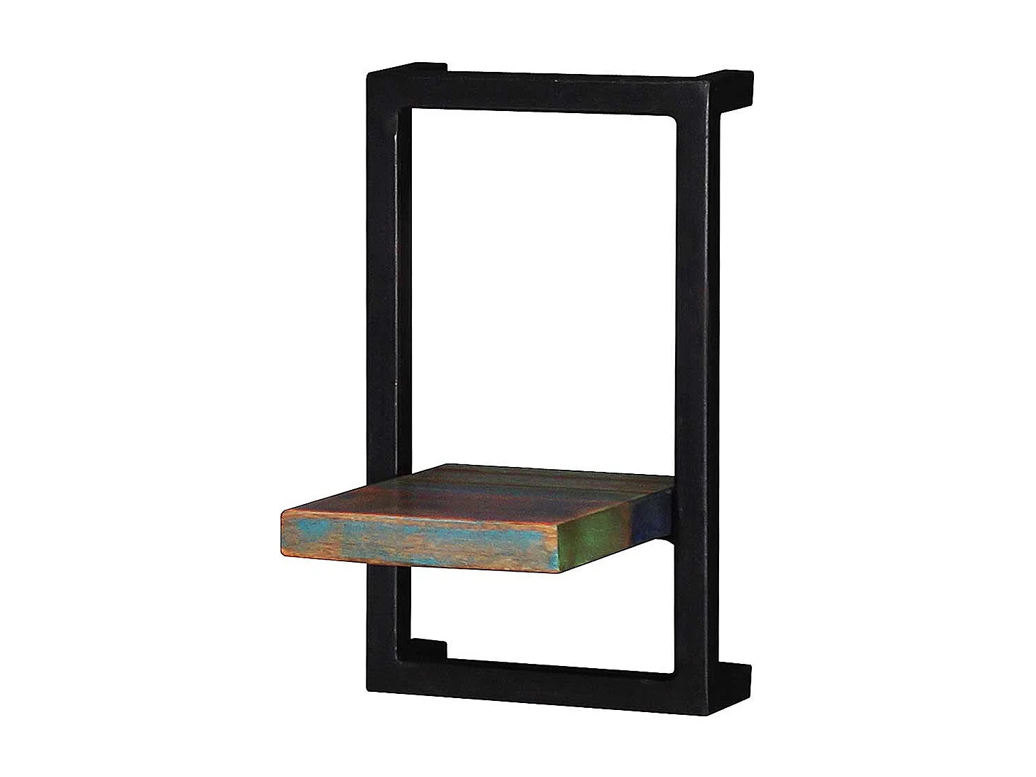 Shabby Chic Wandregal aus Recyclingholz Metall