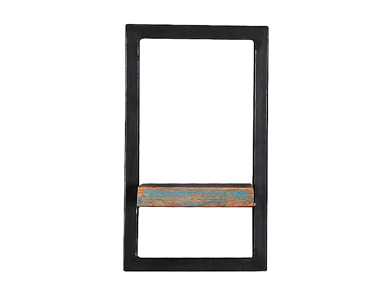 Shabby Chic Wandregal aus Recyclingholz Metall