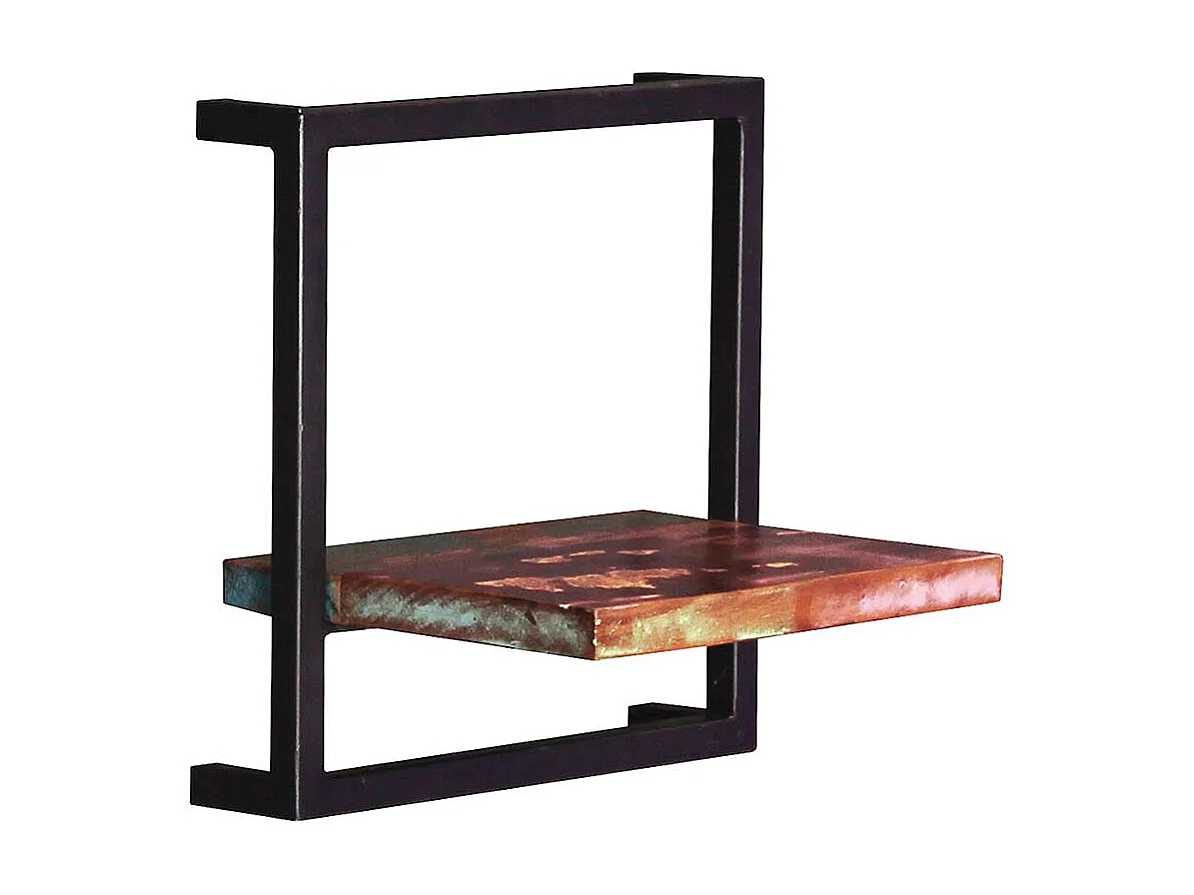 Wandhängeregal in Bunt und Schwarz Shabby Chic Stil