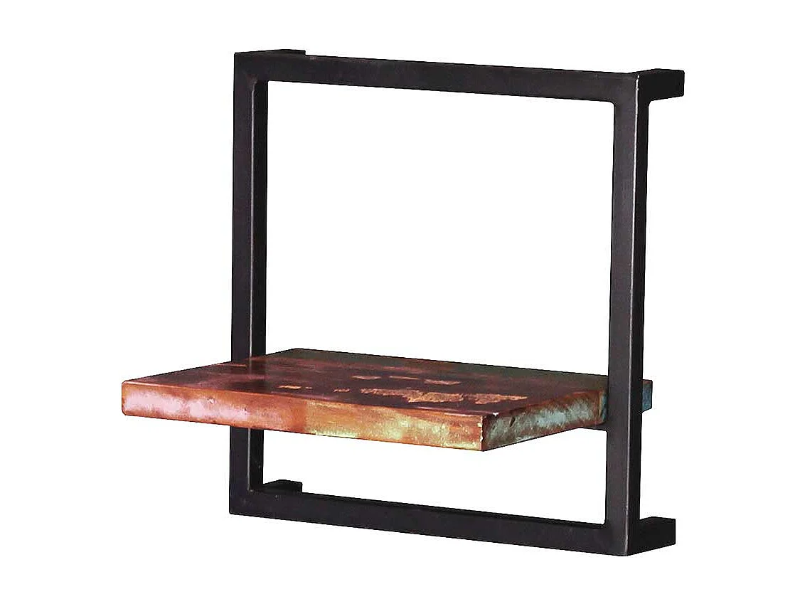 Wandhängeregal in Bunt und Schwarz Shabby Chic Stil